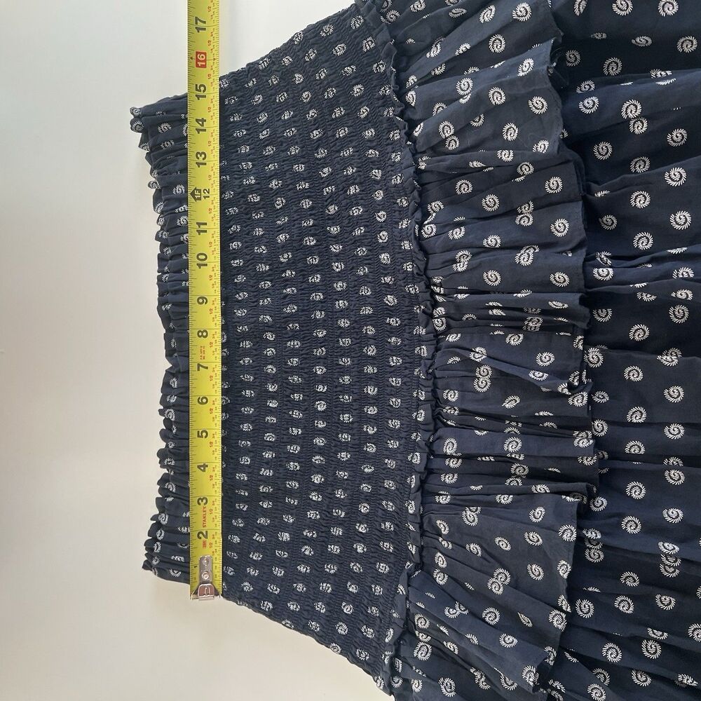 Loft Shell Smocked Ruffle Mini Skirt Women's Size M - Picture 7 of 8